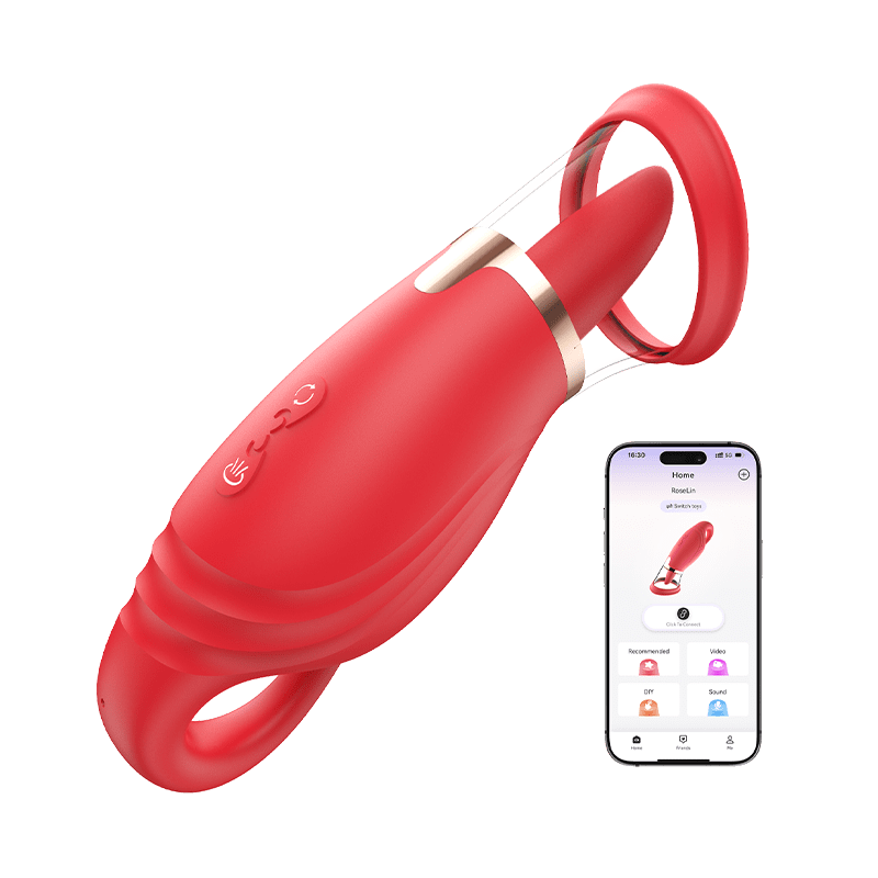 3-in-1-Vibrator-Stimulator zum Saugen und Lecken der Klitoris mit App-Steuerung