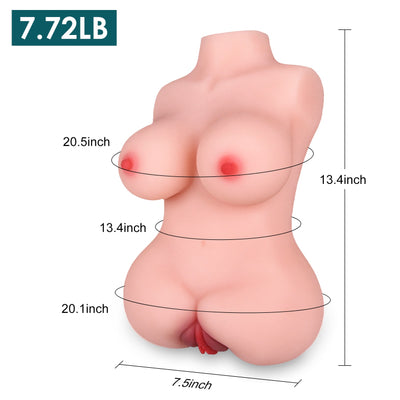 7,72 lb schwere Sexpuppe mit großen Brüsten, 3D-texturierter Muschi und Analkanal