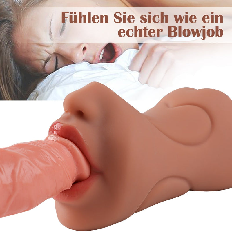 3 in 1 realistischer Blowjob-Simulator, Taschenmuschi