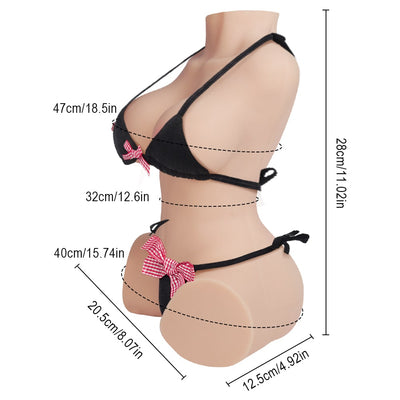 5,51 lb lebensechte Pocket Pussy Ass männliche Sexpuppe mit realistisch strukturiertem 3D-Kanal