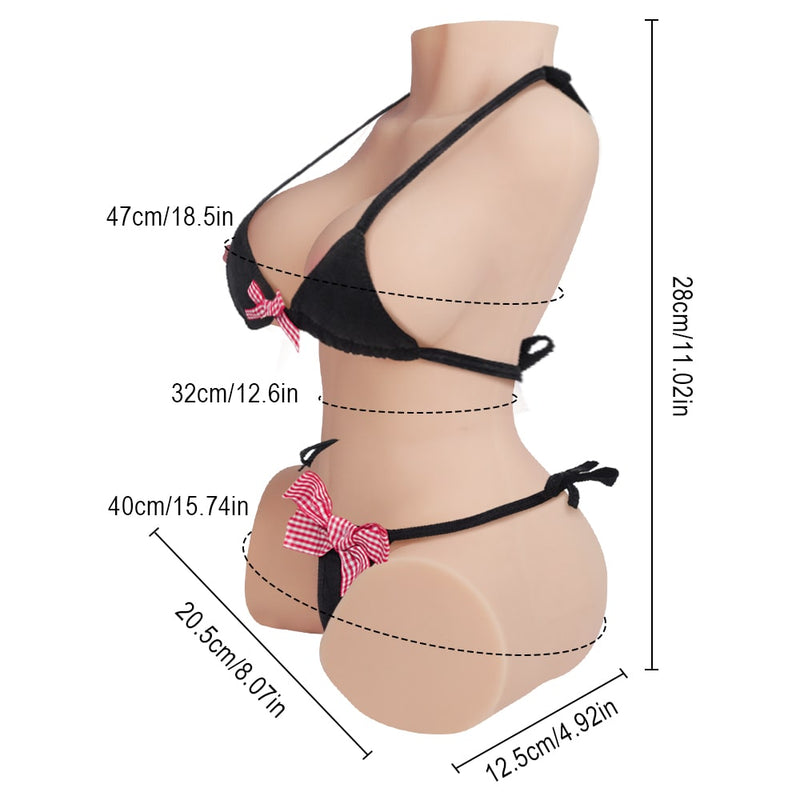 5,51 lb lebensechte Pocket Pussy Ass männliche Sexpuppe mit realistisch strukturiertem 3D-Kanal