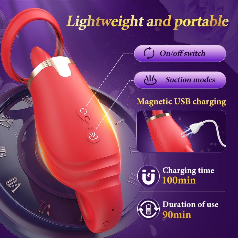 3-in-1-Vibrator-Stimulator zum Saugen und Lecken der Klitoris mit App-Steuerung