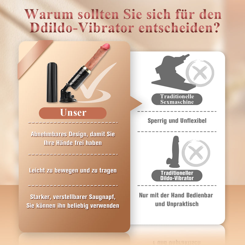 ASPRO|Realistischer Stoßdildo mit Saugfuß und App-Steuerung