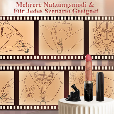 ASPRO|Realistischer Stoßdildo mit Saugfuß und App-Steuerung