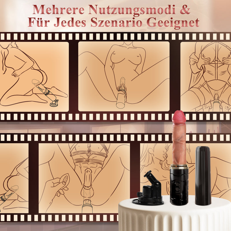 ASPRO|Realistischer Stoßdildo mit Saugfuß und App-Steuerung