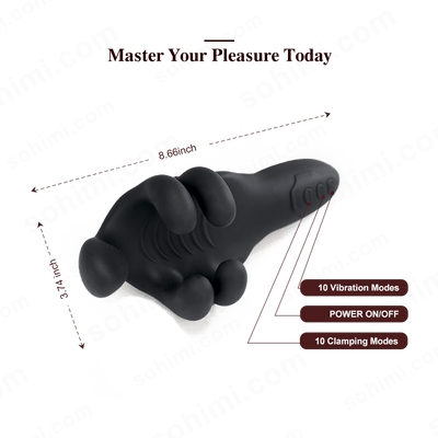 LONGZ| Clamping and Vibrating Male Penis Massager Trainer - Sohimi