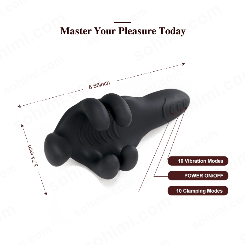 LONGZ| Clamping and Vibrating Male Penis Massager Trainer - Sohimi