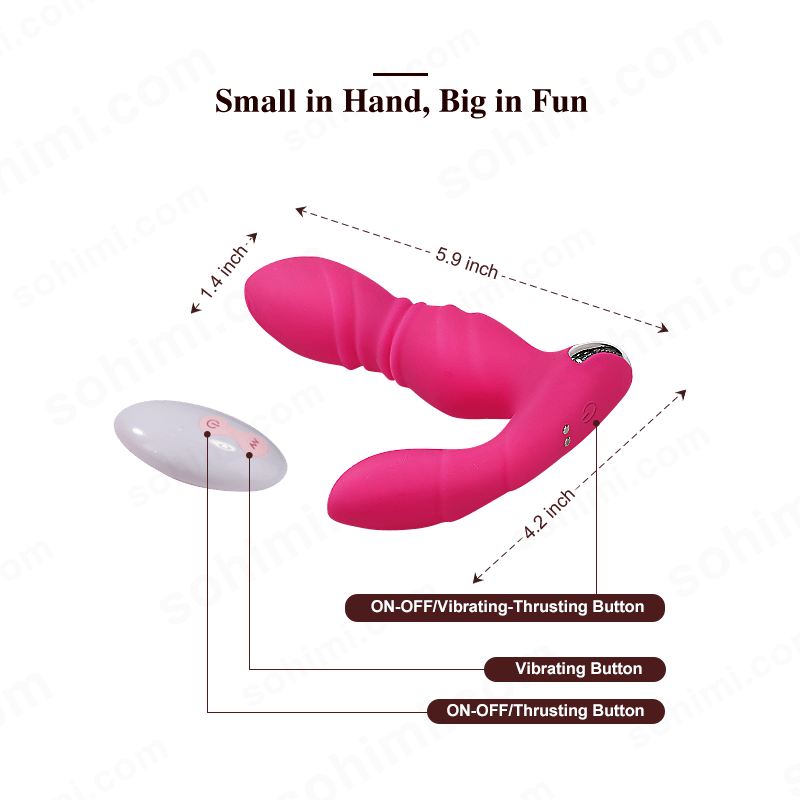 Thrusting & Vibrating Wearable Super Quiet Butt Plug - Sohimi