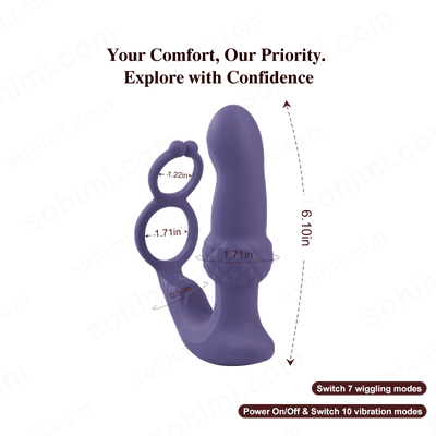 VICTOR| Wigging and Vibrating Remote Control Anal Toy - Sohimi