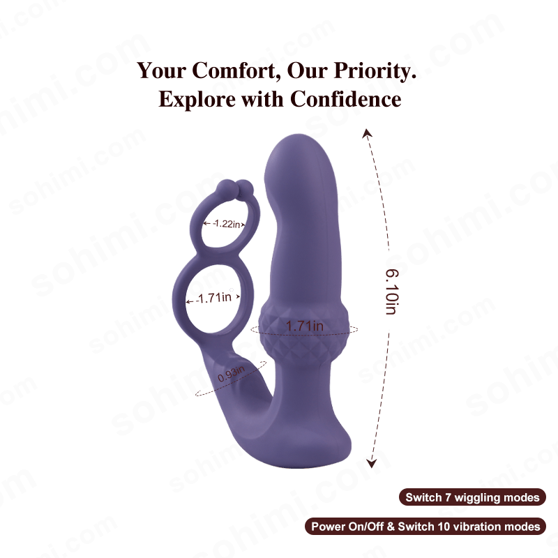 VICTOR| Wigging and Vibrating Remote Control Anal Toy - Sohimi