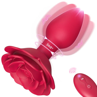 Doppelte Stimulation Rose, weibliches Sexspielzeug, Analvibrator mit einzigartigem Anker-Design