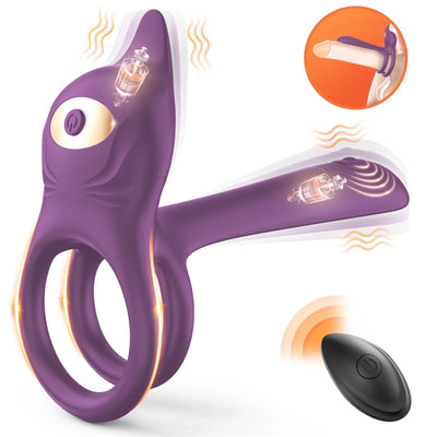 3-in-1-Multifunktions-Penis-Cockring mit 10 Vibrationsmodi