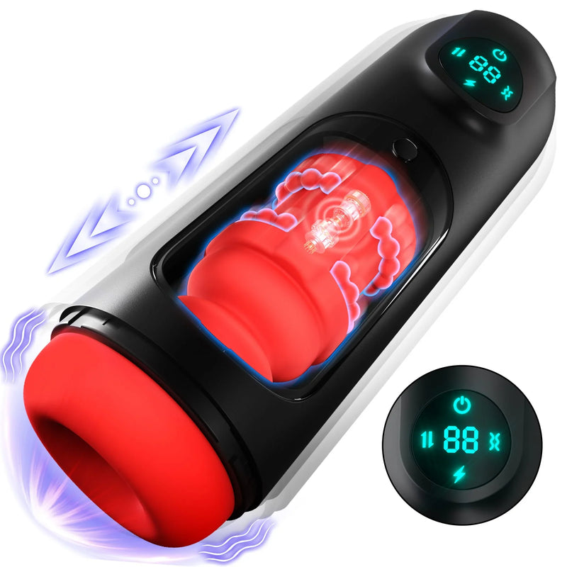 Neue m?nnliche Masturbatoren mit 8 Vibrations- und Sto?modi und LCD-Display