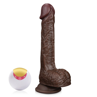 Crazed Thrusting and Rotating Vibrating Saugnapf-Dildo ¨C Schokolade