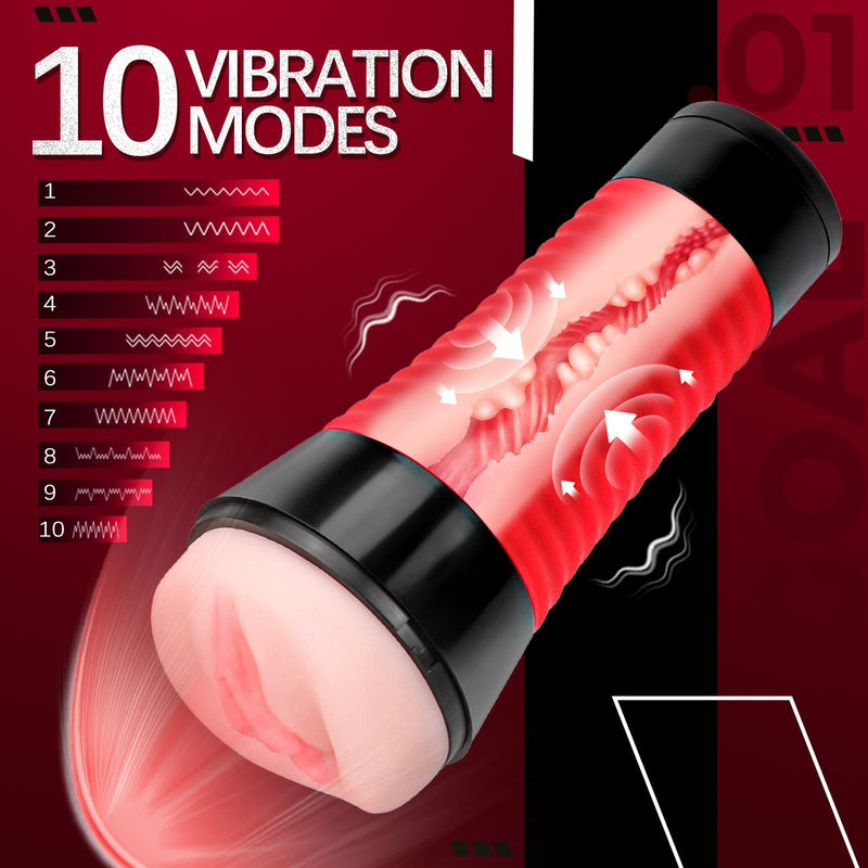 3D realistischer Vagina-Kanal, vibrierender männlicher Masturbator