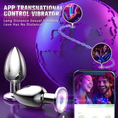 Anal vibrator, sex toy, butt plug with flashing light base