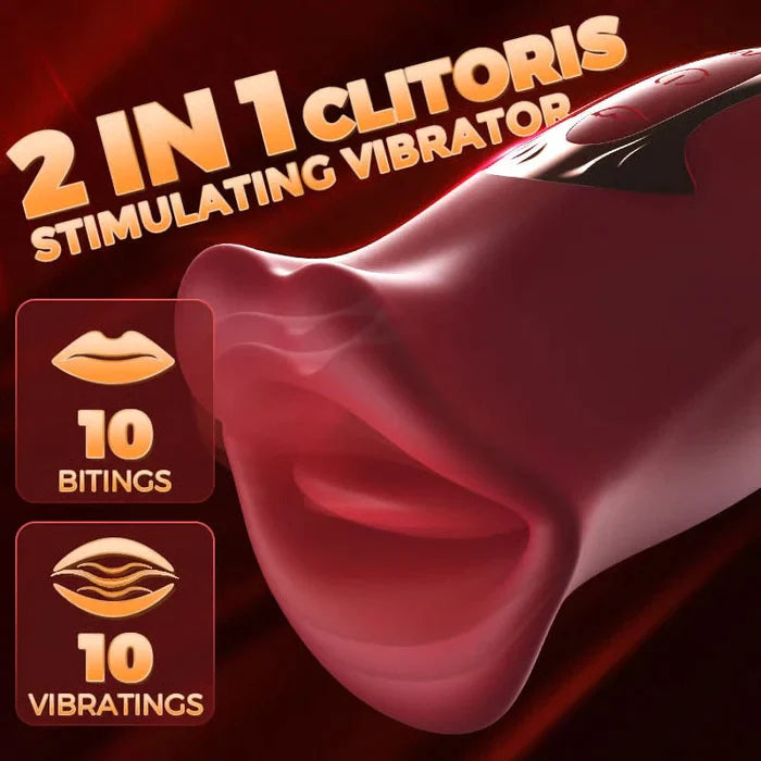 Beißen und Lecken Klitoris Stimulator Nippel saugen weiblichen Vibrator