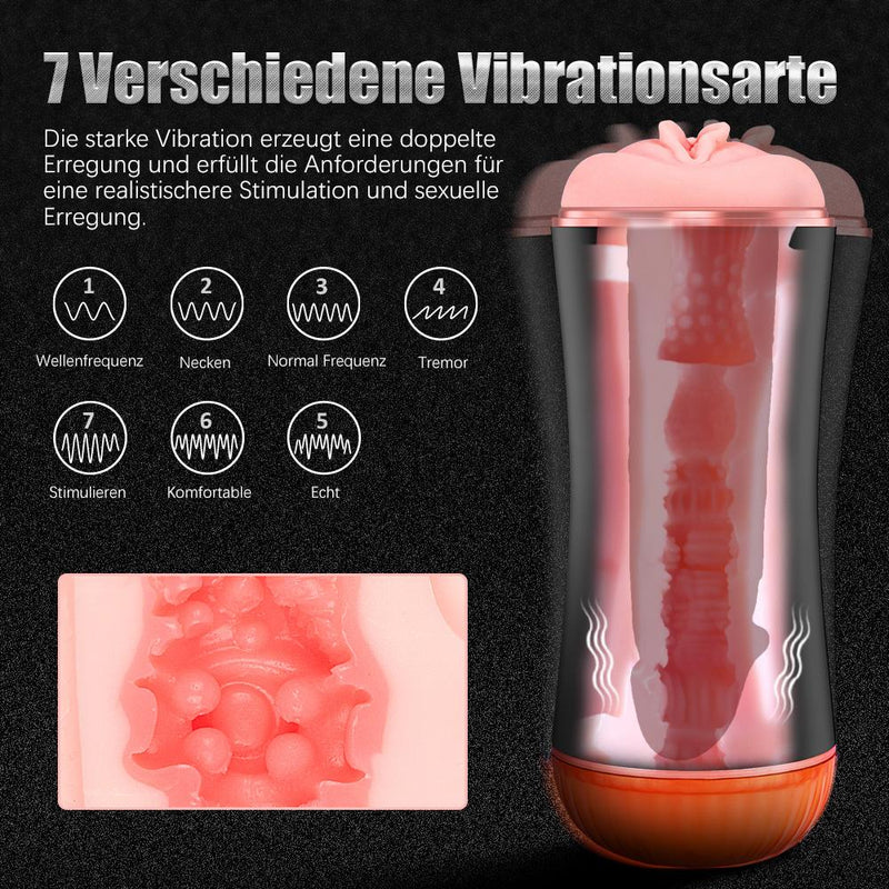 Kaleidoscup | 2-in-1 Masturbator Cup 3D Realistische Vagina & Anus