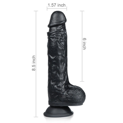 8,5-Zoll-drahtloser sto?ender und rotierender schwarzer Dildo