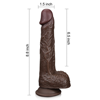 Crazed Thrusting and Rotating Vibrating Saugnapf-Dildo ¨C Schokolade