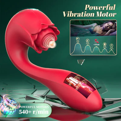 Sohimi 2 in 1 pulsierendes und vibrierendes Rosenvibratorspielzeug