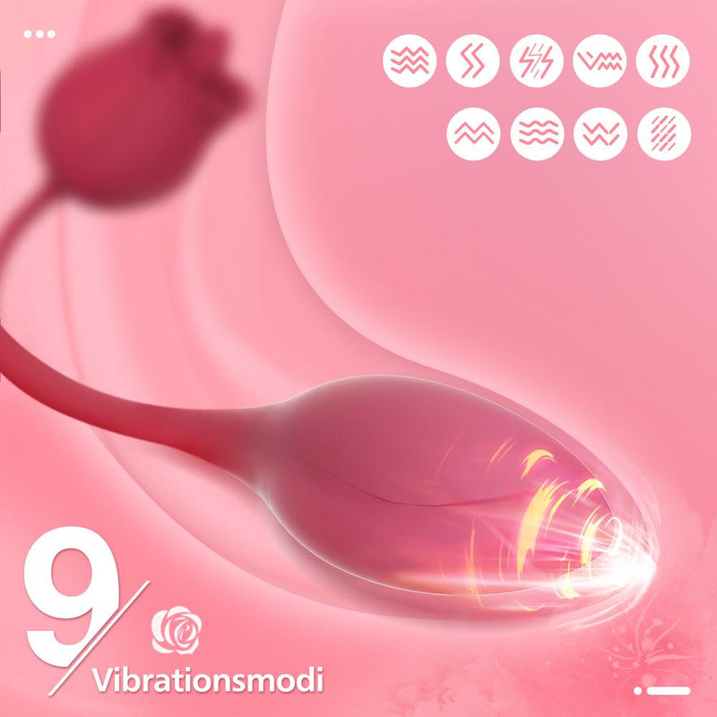 Tulpe | 2 in 1 Klitoris Zungenleckender Vibrator mit vibrierendem Ei