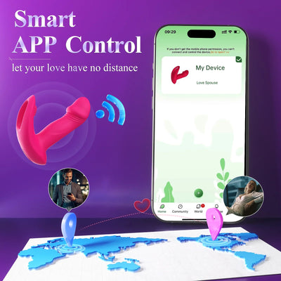 RHEA|APP Control 3-in-1-Vibrator mit starker Stimulation und wackelnder Eichel