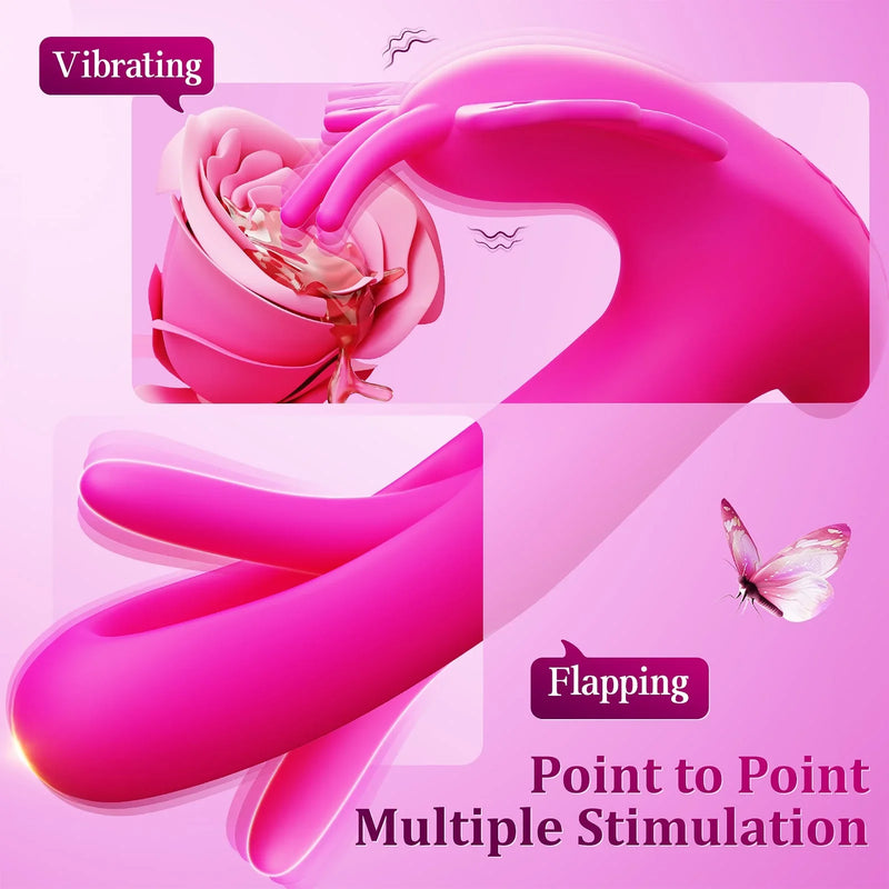 Tragbarer 4-in-1-Schmetterlingsvibrator mit mehreren Stimulationsbewegungen