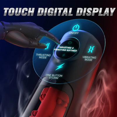 Neue m?nnliche Masturbatoren mit 8 Vibrations- und Sto?modi und LCD-Display
