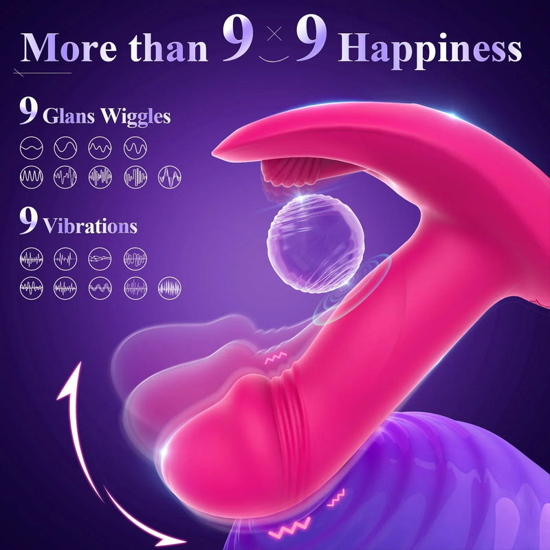 RHEA|APP Control 3-in-1-Vibrator mit starker Stimulation und wackelnder Eichel