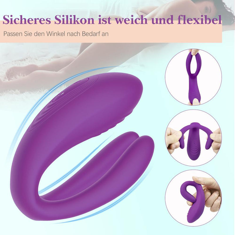 Dreizack V | 3 Motoren Klitorisvibrator 10 Modi f¨¹r Paare und Frauen (Violett)