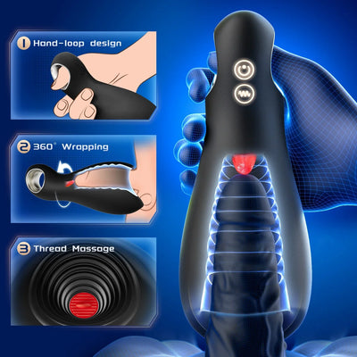 3-in-1-Vibrations- und Zungenleck-Masturbator für männliches Sexspielzeug