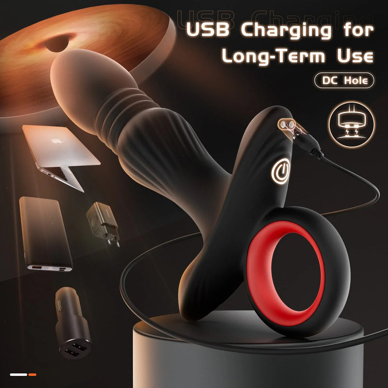 Adult Toys Vibrator for Men, Vibrating Butt Plug with 7 Vibration Modes