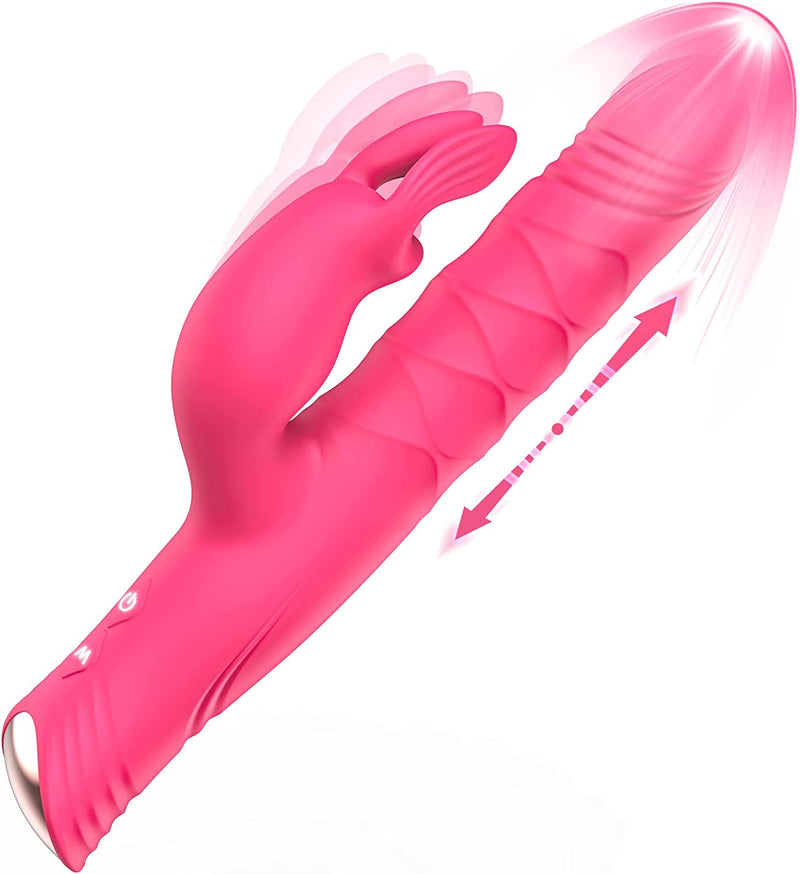 Vibratoren f¨¹r Sie Klitoris und G-punkt Rabbit Vibrator mit Sto?funktion Stark 14 Vibrationsmodi