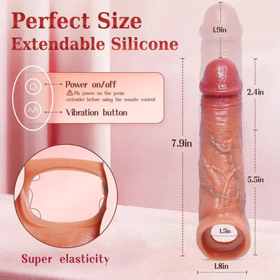 App-Steuerung, 4-in-1-Sexspielzeug für Männer, Penis-Extender, vibrierender Penisring