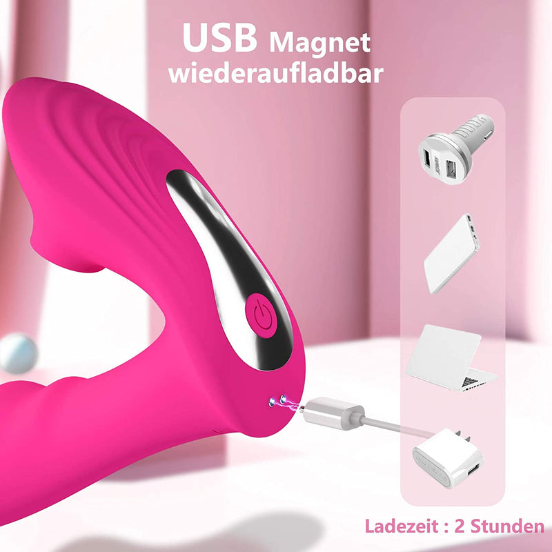 Angela | Vibratoren f¨¹r sie Klitoris mit 10 Saugenmodis & 10 Vibrationsmodi