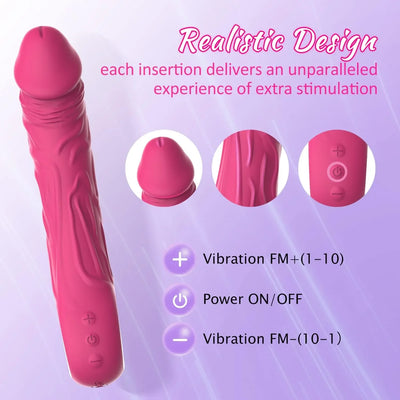 G-Punkt-Vibrator-Dildo mit 10 leistungsstarken Vibrationsmodi, Klitoris-Analstimulator