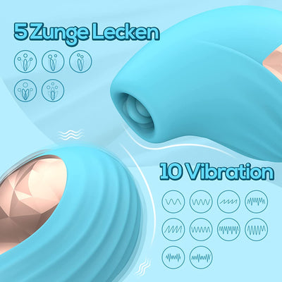 Klitoris Lecken Nippel Vibratoren f¨¹r sie Clit Stimulator G-Punkt Realistische Zunge Vibrator