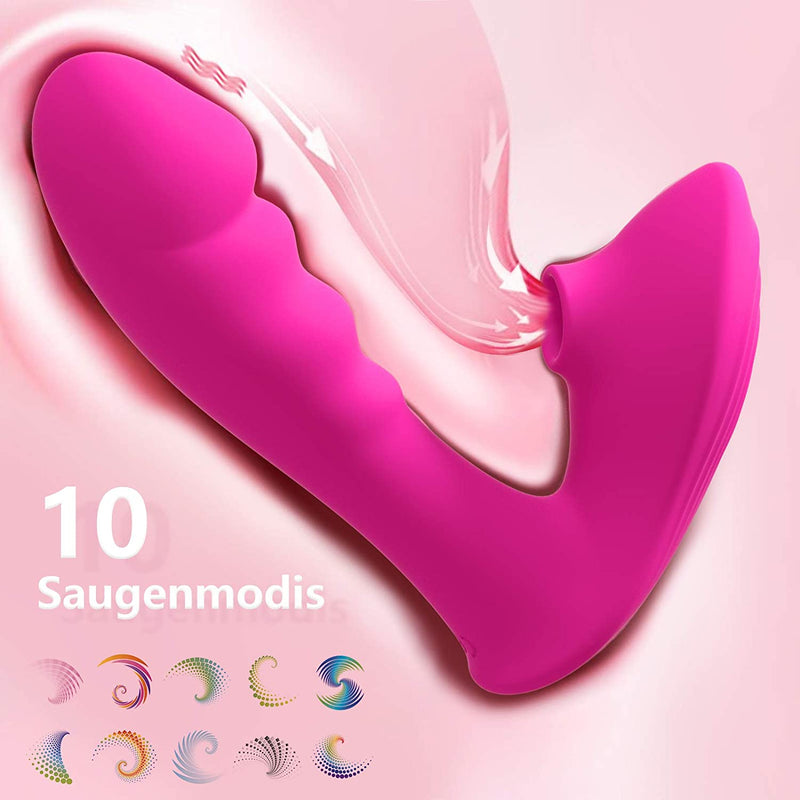 Angela | Vibratoren f¨¹r sie Klitoris mit 10 Saugenmodis & 10 Vibrationsmodi