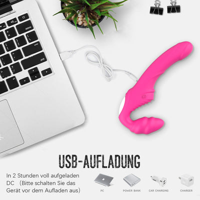 Stark Klitoris und G-Punkt Vibrator mit Heizbar Analvibrator Dualer Motor Dildo sextoy Sexspielzeug f¨¹r Frauen Paare 9leise Vibrationsmodi