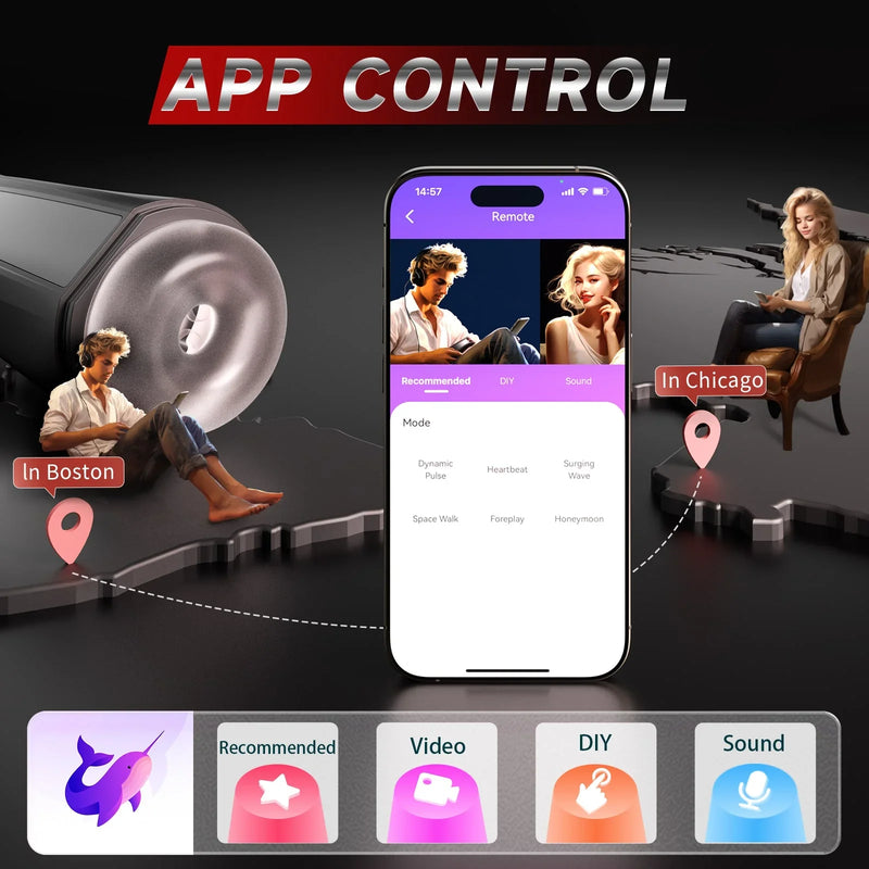 BLACKWIND|App Control 3 in 1 Vakuumpumpe Penistrainer Vibrierender männlicher Masturbator