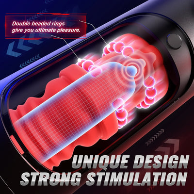 Neue m?nnliche Masturbatoren mit 8 Vibrations- und Sto?modi und LCD-Display