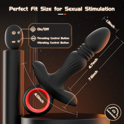 Adult Toys Vibrator for Men, Vibrating Butt Plug with 7 Vibration Modes