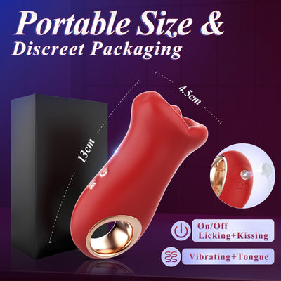 ABBY 3 in 1 Kissing and Licking Female Vibrator 