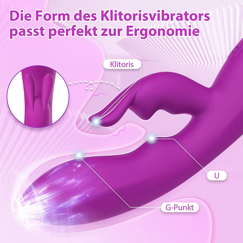Vibratoren f¨¹r Sie Klitoris und G-punkt Vibrator mit 10 Vibrationsfrequenz 4 Speed