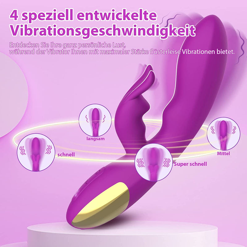 Vibratoren f¨¹r Sie Klitoris und G-punkt Vibrator mit 10 Vibrationsfrequenz 4 Speed