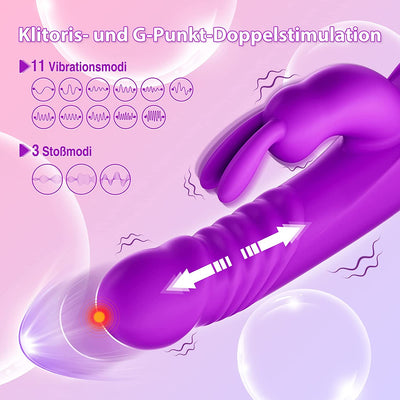 Vibratoren f¨¹r Sie Klitoris und G-punkt Sex Spielzeug f¨¹r die frau mit 3 Sto?funktion & 11 Vibrationsmodi