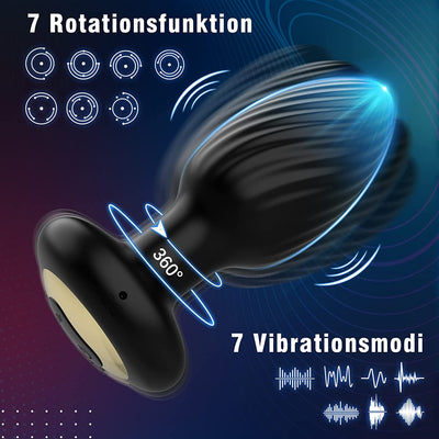 7 Rotationsmodi 7 Vibrationsmodi Analvibratoren f¨¹r Mann mit Rotationsfunktion Prostata Stimulation M?nner
