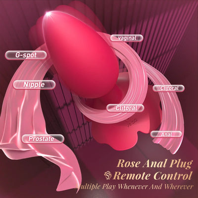 Doppelte Stimulation Rose, weibliches Sexspielzeug, Analvibrator mit einzigartigem Anker-Design