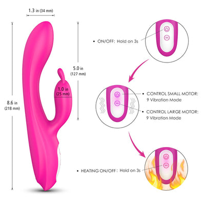BUNNY | G-spot &amp; clitoris rabbit vibrator with heating rod